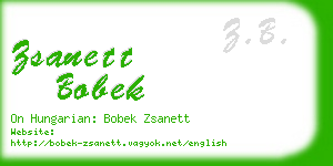 zsanett bobek business card